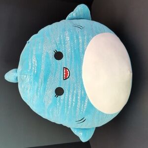 Squishmallows Lamar the Blue Whale Shark Plush Kellytoy.